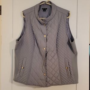 Gray Quilted vest